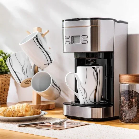 Perfect Coffee Mugs Set of 6, 16 Oz - Durable Porcelain with Big Handle Design